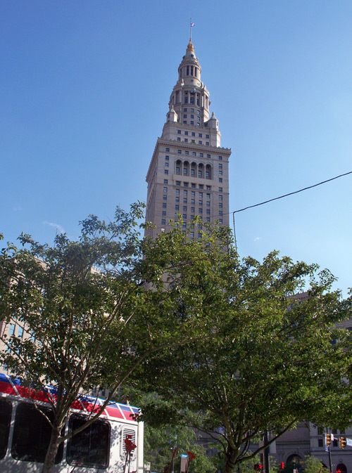 Terminal Tower from the ground photo by Dan Hanson