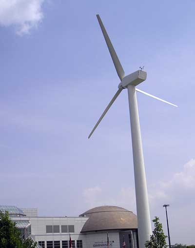 Wind Turbine at Great Lakes Science Center in Cleveland