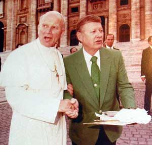 Pope John Paul II with Bill Boehm