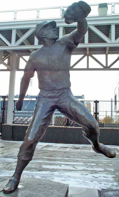 Bob Feller statue at Jacobs Field
