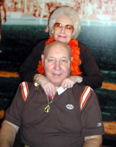 Bob Gain and wife Kity Gain at a Browns Game in 2006