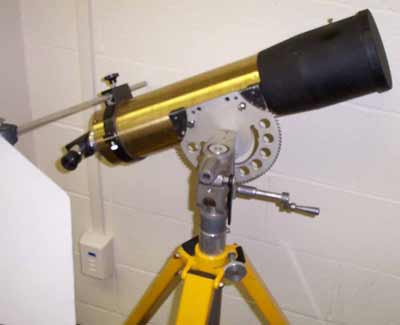 Fr Carreira with one of his telescopes