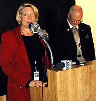 Cleveland Mayor Jane Campbell and Bob Cerminara
