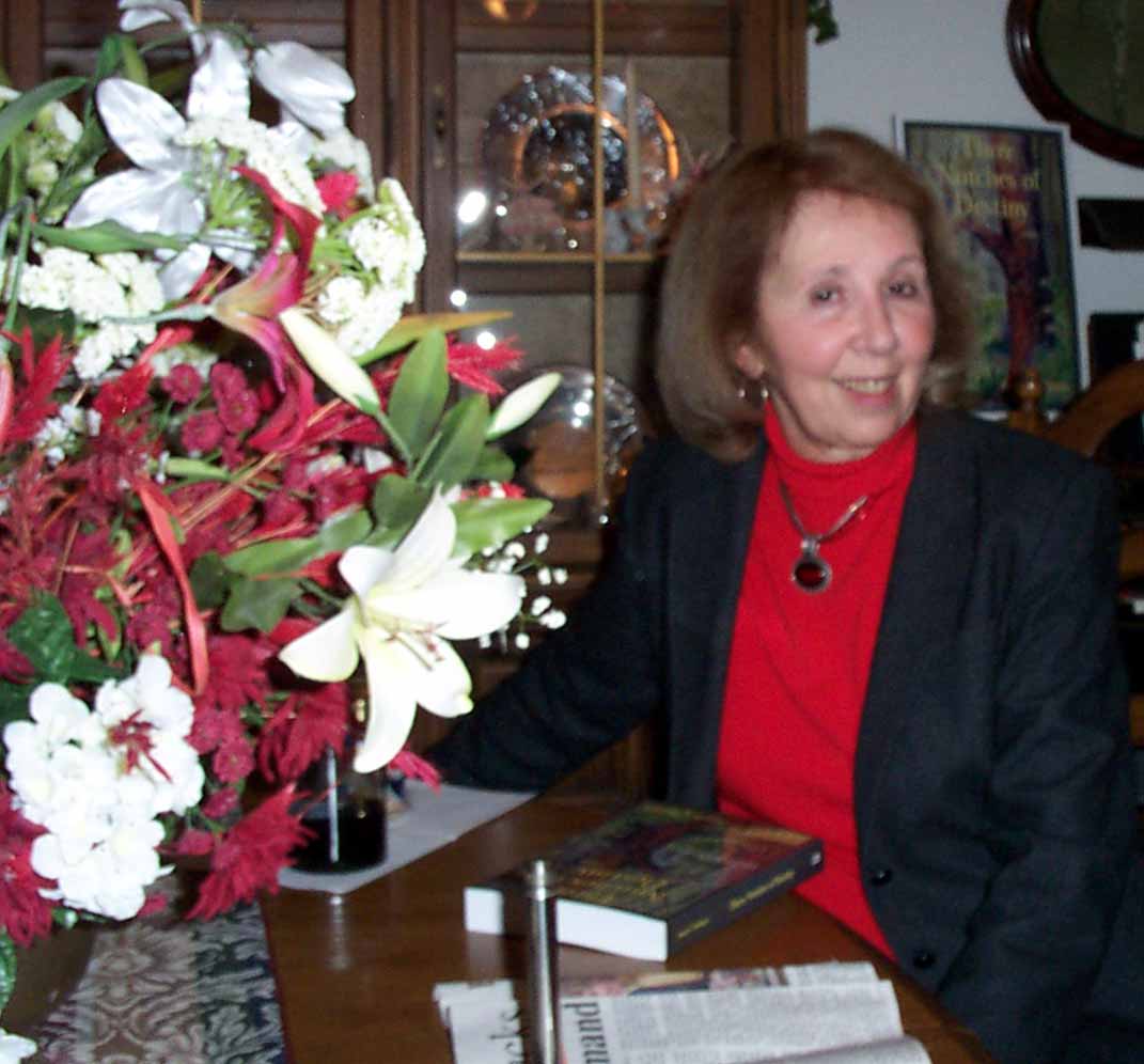 Annie Champa with flowers