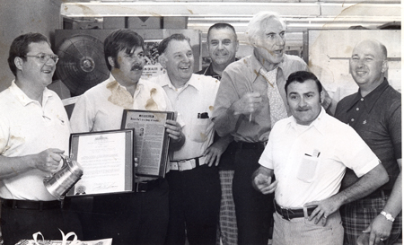 Dan Coughlin, Chuck Webster, George Peters, Ed Chay, Hal Lebovitz, Peppe Rocoo, Dick Zunt