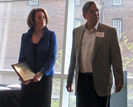 Plain Dealer Editor Susan Goldberg with hero Zahid Siddiqi