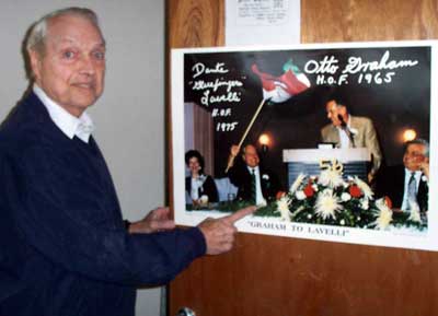 Dante Lavelli with Otto Graham poster