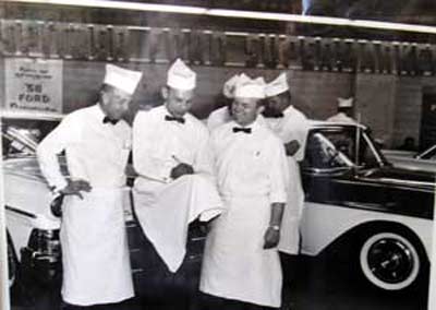 Del Spitzer in the Spitzer Supermarket with the 1958 Fords