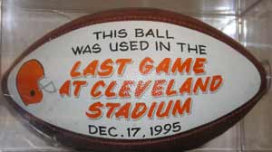 Ball from the last Cleveland Browns game
