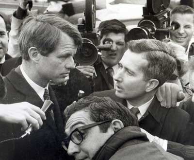 Doug Adair with Robert Kennedy RFK the day after Martin Luther King was assasinated