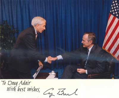 Doug Adair with President George Herbert Walker Bush