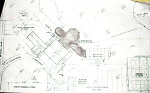 Blueprints of the new home of the West Side Irish American Club