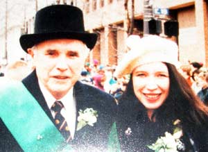 Grand Marshall of the St Patricks Day Parade Eddie Campbell with daughter Mary 