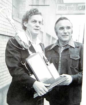 Jimmy Goggin and Eddie Campbell with trophy