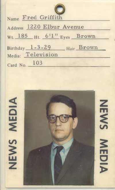 Fred Griffith press pass
