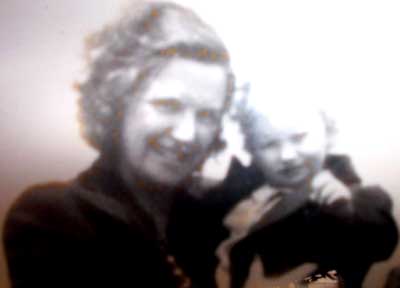 Young Gerald McFaul and his mother