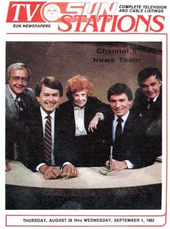 Channel 5 Newsteam in 1982 - Dorothy Fuldheim, Gib Shanley