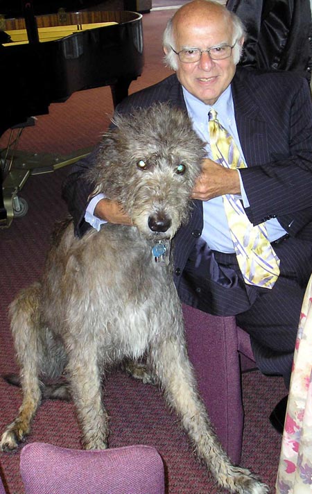 Harlan Diamond and Irish Wolfhound, Mickey