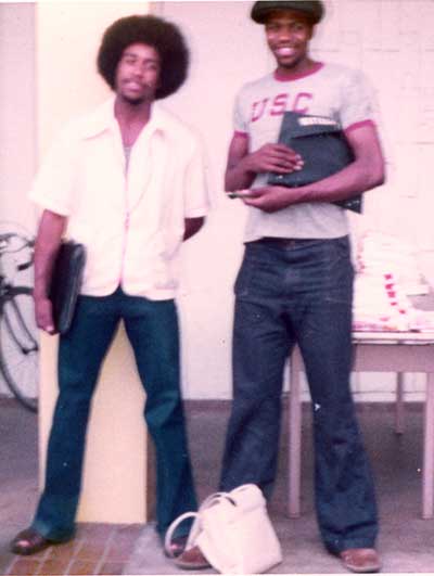 Harry Davis and teammate Eugene Harris (now coach at Georgia State U) in the Florida State Student Union