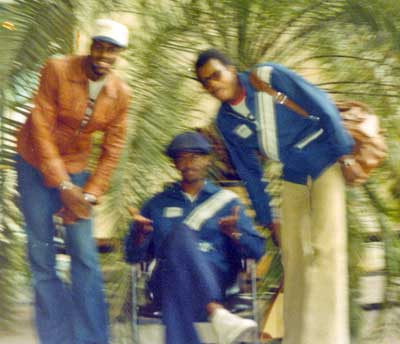 Harry Davis with Intercontinental Cup team teammates John Washington from Memphis State and Dexter Reed 