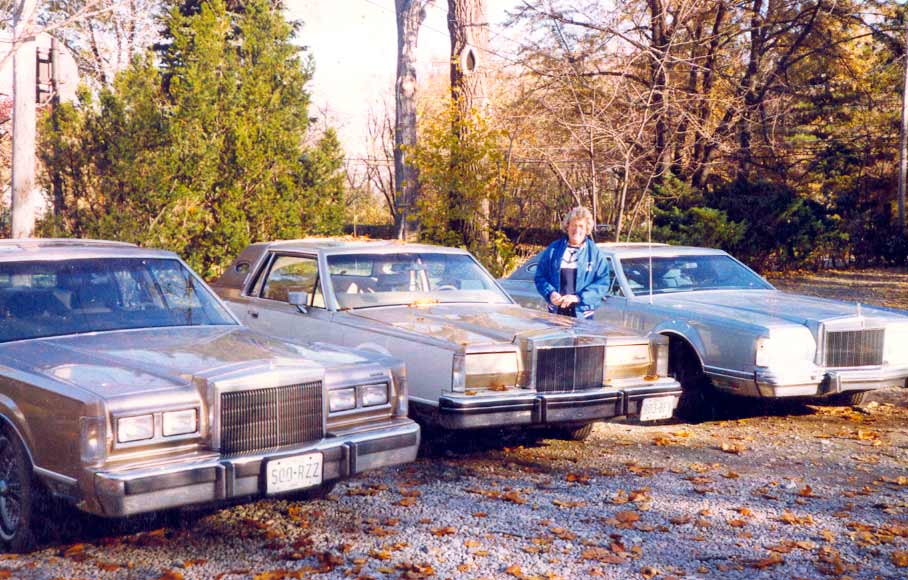 Helen Bacon with her big cars