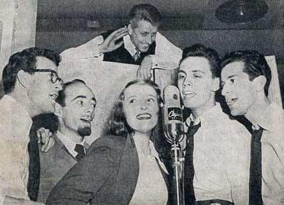 Stan Kenton listens in on Howard Hoffman and the rest of the Pastels