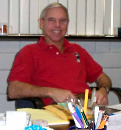 Dudley Humphrey at his desk