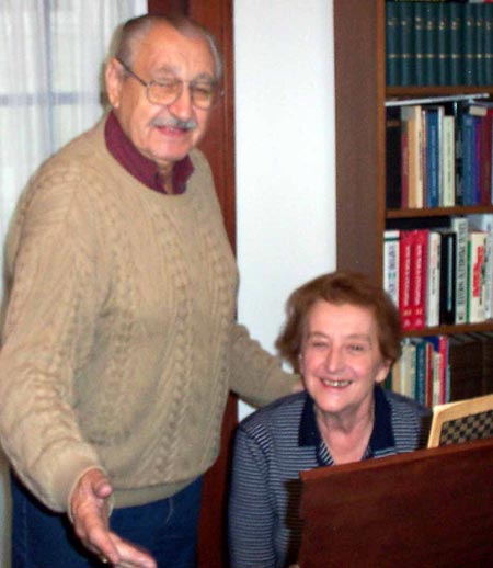 Ivan and Natasha Bezugloff at the piano