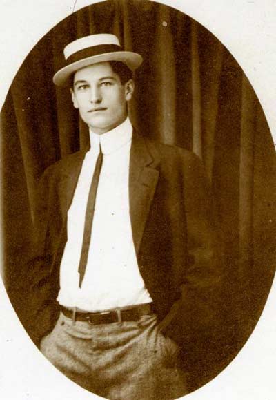Jim Cookinham's grandfather James V. Blue in 1912