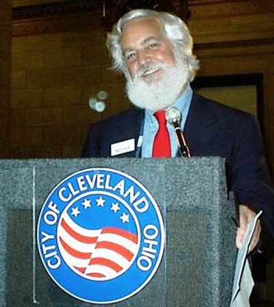 Jim Cookinham speaking at Cleveland City Hall