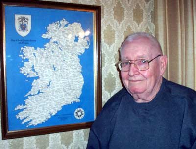 John Murphy with map of Ireland