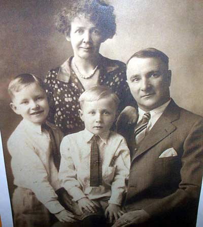 John Murphy with his parents