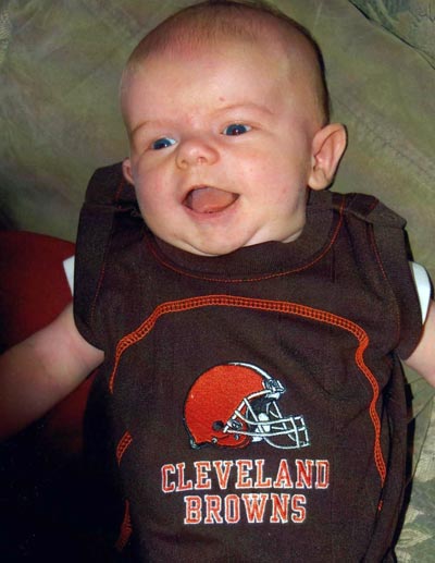Les Roberts grandson and Browns fan Parker Roberts