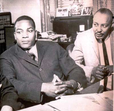 Jim Brown with Louis Stokes