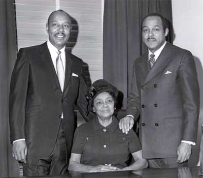 Louis and Carl Stokes with their mother Louise