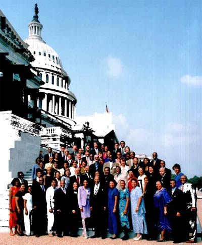 Congressman Louis Stokes and his congressional staff