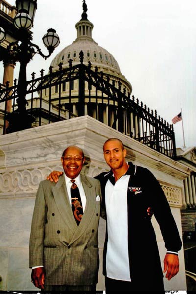 Congressman Louis Stokes with nephew Cordell (Carl's son)