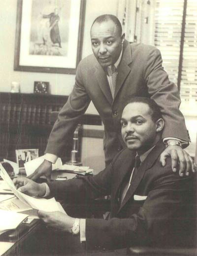 Louis and Carl Stokes in the law office