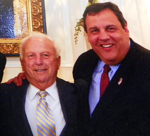 Nacy Panzica and Gov. Chris Christie