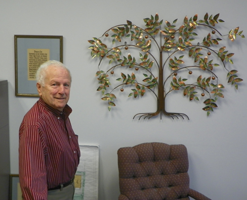 Nacy Panzica in his office