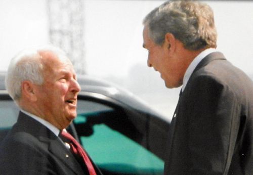 Nacy Panzica with President George W. Bush