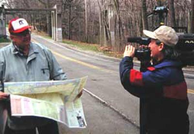 Neil Zurcher and Chet Roberts shooting a promo