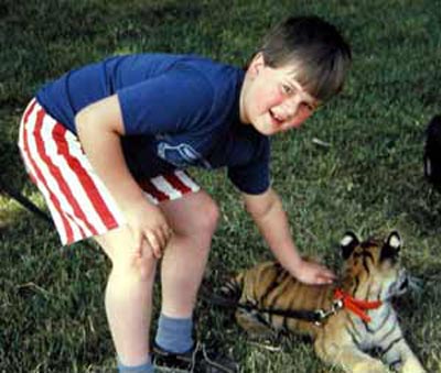Craig Zurcher with tiger