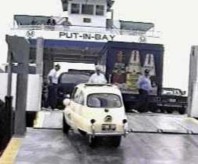 Neil Zurcher and BMW Isetta on the ferry