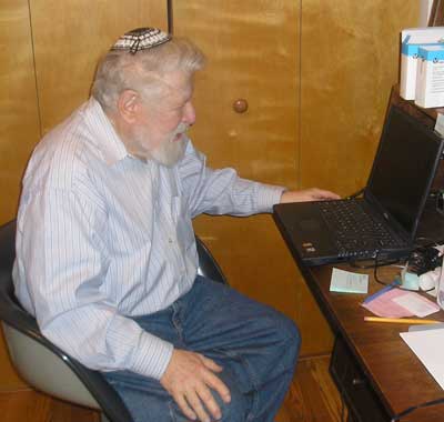 Rabbi Frederick Eisenberg at work