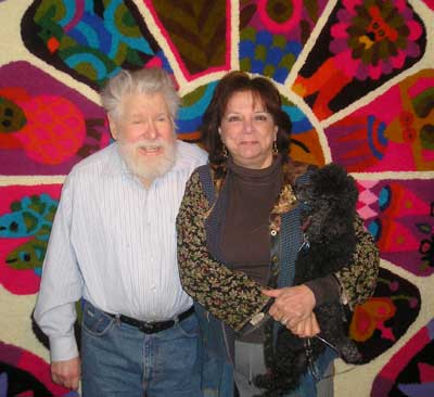 Rabbi Frederick Eisenberg, wife Helen and toy poodle Dolly