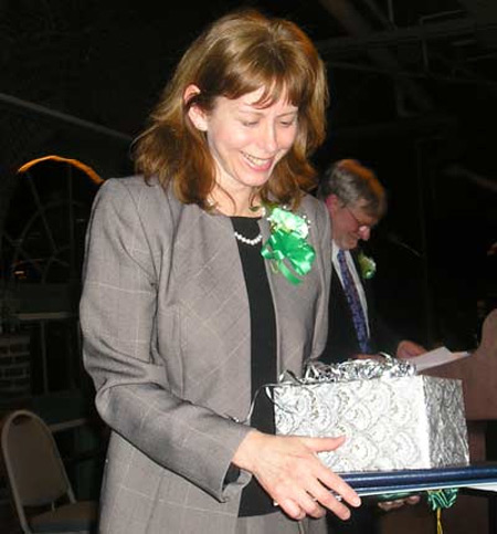 Regina Brett at Irish American Archive Society Walks of Life event in 2008