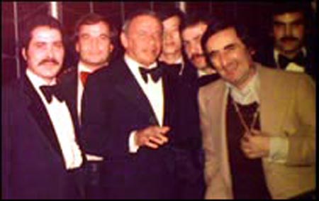 Jim Swingos with Frank Sinatra and Nick Mileti