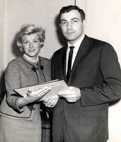 Rosemary Clooney with Ted Hallaman at WGAR in 1961