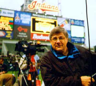 Ralph Tarsitano at Jacob's Field covering a Cleveland Indians Game